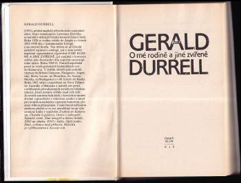 Gerald Malcolm Durrell: O mé rodině a jiné zvířeně