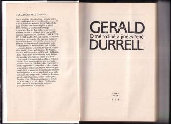 Gerald Malcolm Durrell: O mé rodině a jiné zvířeně