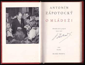 Antonín Zápotocký: O mládeži