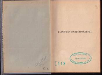 Camille Flammarion: O mnohosti světů obydlených