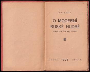 Emil František Burian: O moderní ruské hudbě