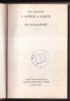 John Steinbeck: O myších a lidech ; Na plechárně
