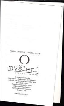 Konrad Paul Liessmann: O myšlení