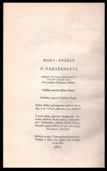 Karl Marx: O náboženství