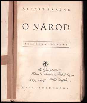 Albert Pražák: O národ