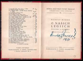 Rudolf Medek: O našich legiích