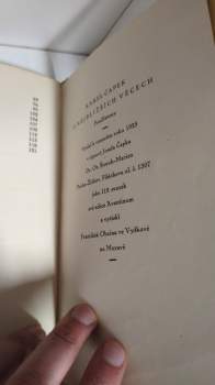Karel Čapek: O nejbližších věcech