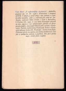 Vojta Beneš: O nejkrásnějším vlastenectví - Přednáška proslovená dne 18XI.1936 v Kralovicích v kampani ZÚPM, V dětech je národ věčný, v den zřeknutí se senátorského mandátu