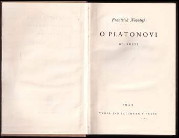 František Novotný: O Platonovi