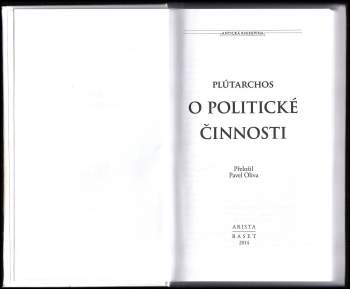 Plútarchos: O politické činnosti