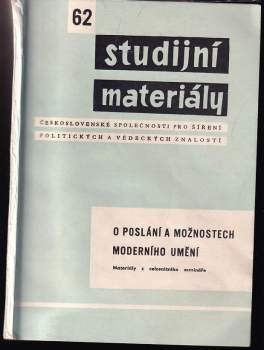 O poslání a možnostech moderního umění
