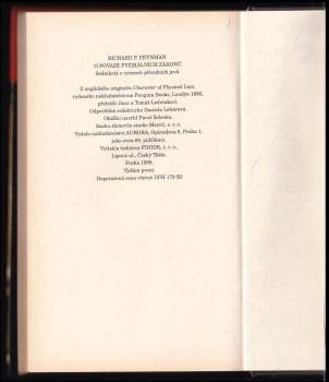 Richard Phillips Feynman: O povaze fyzikálních zákonů