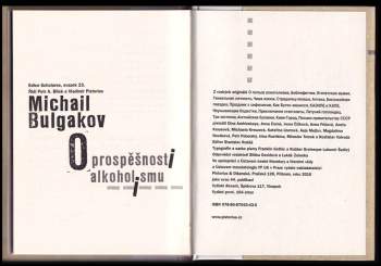 Michail Afanas'jevič Bulgakov: O prospěšnosti alkoholismu