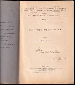 Karel Titz: O původu jména Žižka