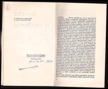 Bertolt Brecht: O realismu