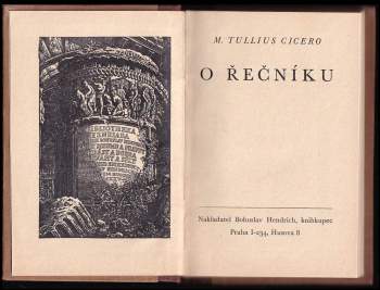 Marcus Tullius Cicero: O řečníku