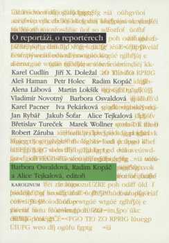 O reportáži, o reportérech