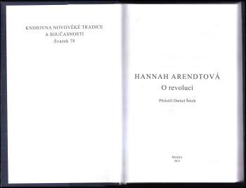 Hannah Arendt: O revoluci