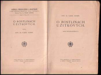 Karel Domin: O rostlinách užitkových