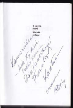 František Kautman: O smyslu oběti ; Biblické reflexe : dvě úvahy