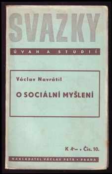 Václav Navrátil: O sociální myšlení