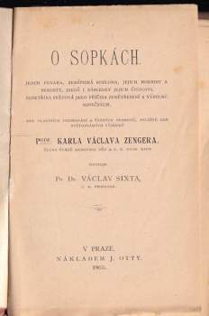 Václav Sixta: O sopkách