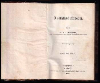 František Josef Studnička: O soustavě sluneční