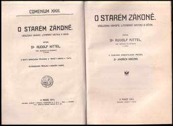 Rudolf Kittel: O starém zákoně