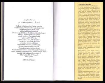 Josephus Flavius: O starobylosti Židů