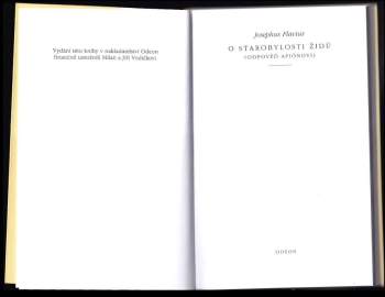Josephus Flavius: O starobylosti Židů
