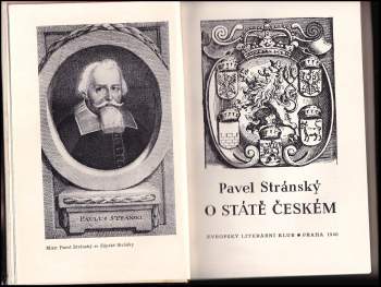 Pavel Stránský ze Zapské Stránky: O státě českém