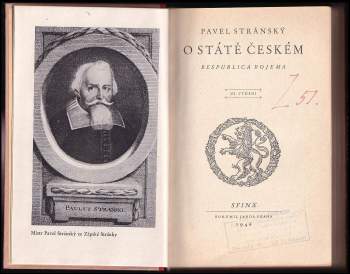 Pavel Stránský ze Zapské Stránky: O státě českém