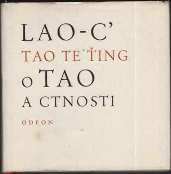 Lao-c' o Tao a ctnosti