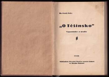 Ferdinand Pelc: "O Těšínsko"