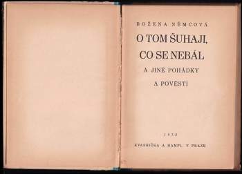 Božena Němcová: O tom šuhaji, co se nebál a jiné pohádky a pověsti
