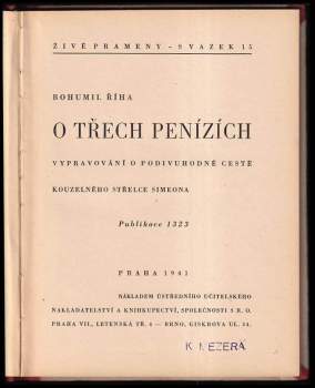 Bohumil Říha: O třech penízích