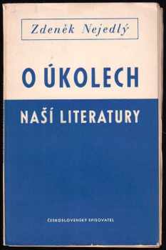 O úkolech naší literatury