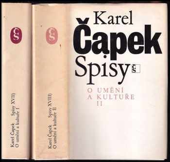 O umění a kultuře : Díl 1-2 - Karel Čapek, Karel Čapek, Karel Čapek (1984, Československý spisovatel) - ID: 745971
