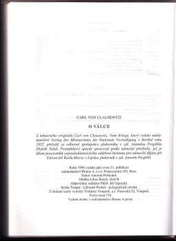 Carl von Clausewitz: O válce