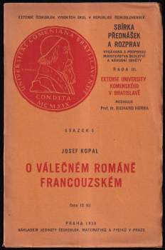 O válečném románě francouzském