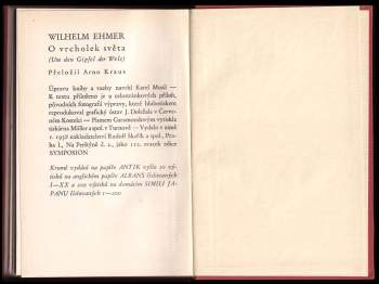 Wilhelm Ehmer: O vrcholek světa