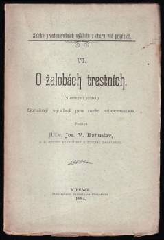 Josef Václav Bohuslav: O žalobách trestních