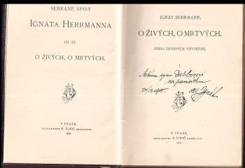 Ignát Herrmann: O živých, o mrtvých