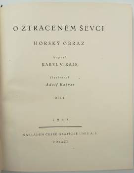 Karel Václav Rais: O ztraceném ševci