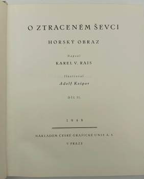 Karel Václav Rais: O ztraceném ševci
