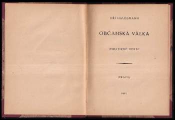Jiří Haussmann: Občanská válka