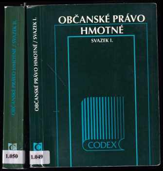 Občanské právo hmotné : Díl 1-2 - Viktor Knapp, Marta Knappová (1997, Codex) - ID: 613006