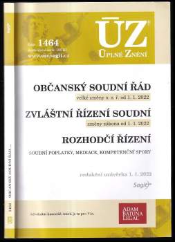 Občanský soudní řád ; Zvláštní řízení soudní ; Rozhodčí řízení [ÚZ 2022 č. 1464]