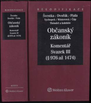 Jan Dvořák: Občanský zákoník