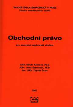 Obchodní právo pro navazující magisterské studium